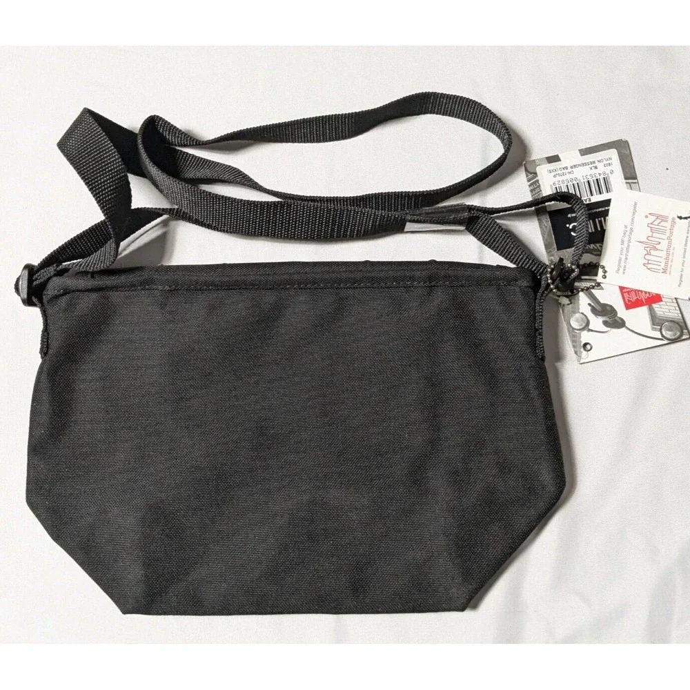 MANHATTAN PORTAGE X MILK CORDURA NYLON STUDDED Black XXS Messenger Bag‎ NEW
